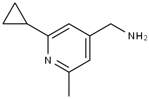 (2-cyclopropyl-6-methylpyridin-4-yl)methanamine Structure