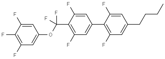 4-Butyl-4′-[difluoro(3,4,5-trifluorophenoxy)methyl]-2,3′,5′,6-tetrafluoro-1,1′-biphenyl Structure