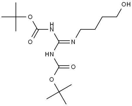 Carbamic acid, N,N'-[(4-hydroxybutyl)carbonimidoyl]bis-, C,C'-bis(1,1-dimethylethyl) ester Structure