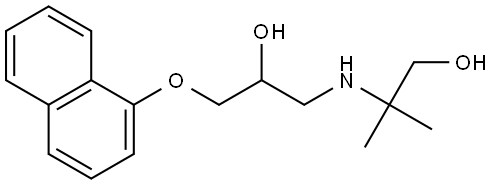 2-((2-hydroxy-3-(naphthalen-1-yloxy)propyl)amino)-2-methylpropan-1-ol Structure