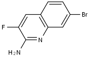 7-Bromo-3-fluoro-2-quinolinamine Structure