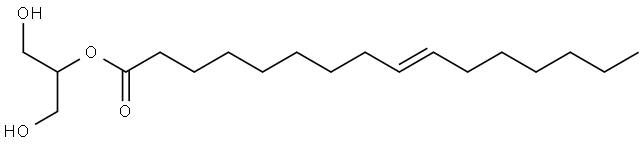 9-Hexadecenoic acid, 2-hydroxy-1-(hydroxymethyl)ethyl ester, (9E)- Structure