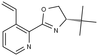 2-[(4S)-4-(1,1-Dimethylethyl)-4,5-dihydro-2-oxazolyl]-3-ethenylpyridine Structure