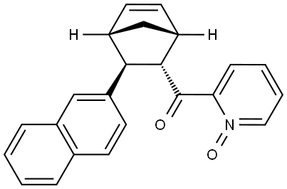 rel-[(1R,2S,3S,4S)-3-(2-Naphthalenyl)bicyclo[2.2.1]hept-5-en-2-yl](1-oxido-2-pyr… Structure