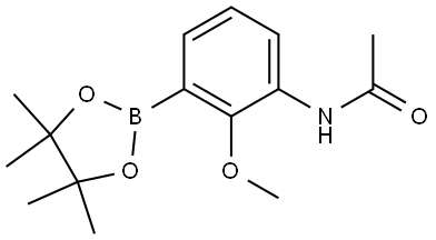 N-[2-Methoxy-3-(4,4,5,5-tetramethyl-1,3,2-dioxaborolan-2-yl)phenyl]acetamide Structure