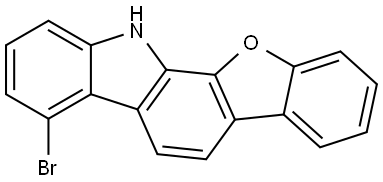 12H-Benzofuro[2,3-a]carbazole, 4-bromo- Structure