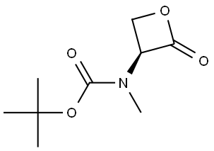 Carbamic acid, N-methyl-N-[(3S)-2-oxo-3-oxetanyl]-, 1,1-dimethylethyl ester Structure