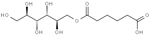 6-Oxo-6-[[(2R,3R,4R,5R)-2,3,4,5,6-pentahydroxyhexyl]oxy]hexanoic Acid Structure