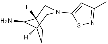 3-Azabicyclo[3.2.1]octan-8-amine, 3-(3-methyl-5-isothiazolyl)-, (8-anti)- Structure