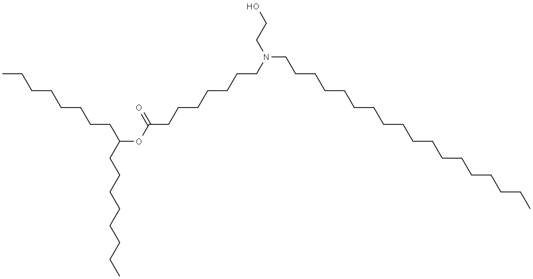 heptadecan-9-yl 8-((2-hydroxyethyl)(octadecyl)amino)octanoate Structure