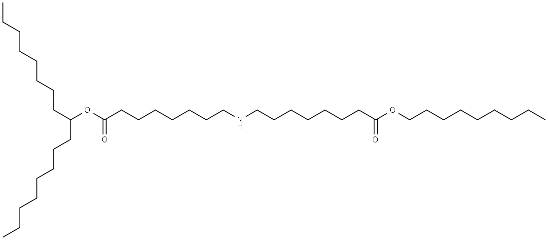 heptadecan-9-yl 8-((8-(nonyloxy)-8-oxooctyl)amino)octanoate Structure