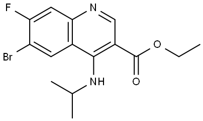 ethyl 6-bromo-7-fluoro-4-(isopropylamino)quinoline-3-carboxylate Structure