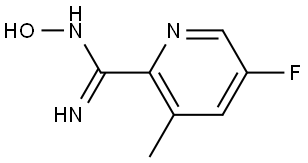 2-Pyridinecarboximidamide, 5-fluoro-N-hydroxy-3-methyl- Structure