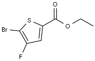 2-Thiophenecarboxylic acid, 5-bromo-4-fluoro-, ethyl ester Structure