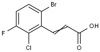 3-(6-Bromo-2-chloro-3-fluorophenyl)-2-propenoic acid Structure