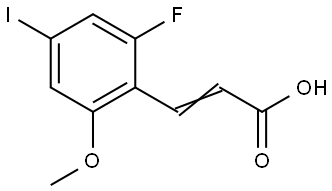 3-(2-Fluoro-4-iodo-6-methoxyphenyl)-2-propenoic acid Structure