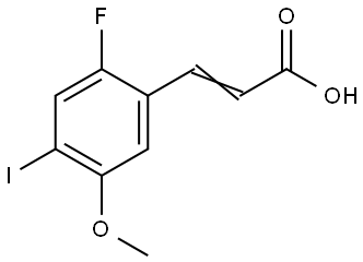 3-(2-Fluoro-4-iodo-5-methoxyphenyl)-2-propenoic acid Structure