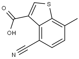 4-Cyano-7-methylbenzo[b]thiophene-3-carboxylic acid Structure
