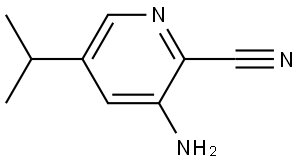 2-Pyridinecarbonitrile, 3-amino-5-(1-methylethyl)- Structure