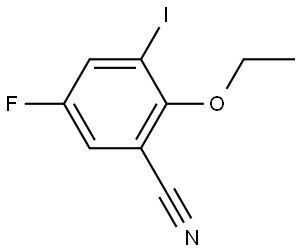 2-Ethoxy-5-fluoro-3-iodobenzonitrile Structure