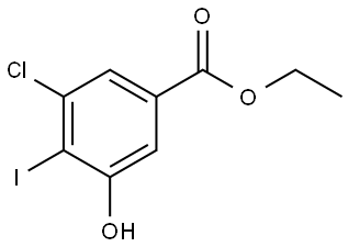 Ethyl 3-chloro-5-hydroxy-4-iodobenzoate Structure