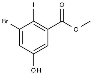 Methyl 3-bromo-5-hydroxy-2-iodobenzoate 구조식 이미지