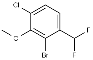 2-Bromo-4-chloro-1-(difluoromethyl)-3-methoxybenzene Structure