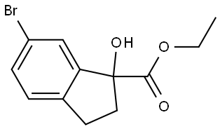 Ethyl 6-bromo-2,3-dihydro-1-hydroxy-1H-indene-1-carboxylate Structure