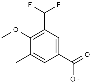 3-(difluoromethyl)-4-methoxy-5-methylbenzoic acid Structure