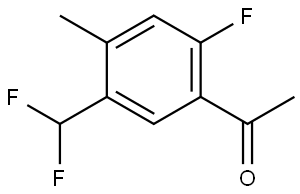 1-(5-(difluoromethyl)-2-fluoro-4-methylphenyl)ethanone Structure