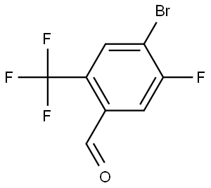 4-bromo-5-fluoro-2-(trifluoromethyl)benzaldehyde Structure