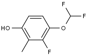 4-(difluoromethoxy)-3-fluoro-2-methylphenol Structure