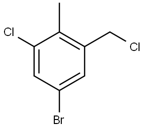 5-Bromo-1-chloro-3-(chloromethyl)-2-methylbenzene Structure