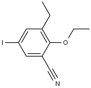 2-Ethoxy-3-ethyl-5-iodobenzonitrile Structure