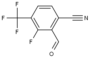 3-fluoro-2-formyl-4-(trifluoromethyl)benzonitrile Structure