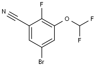 5-bromo-3-(difluoromethoxy)-2-fluorobenzonitrile 구조식 이미지