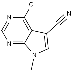 4-chloro-7-methyl-7H-pyrrolo[2,3-d]pyrimidine-5-carbonitrile Structure