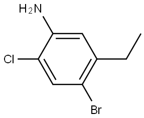 4-Bromo-2-chloro-5-ethylbenzenamine Structure