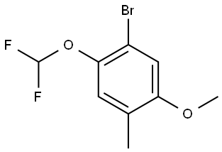 1-Bromo-2-(difluoromethoxy)-5-methoxy-4-methylbenzene Structure