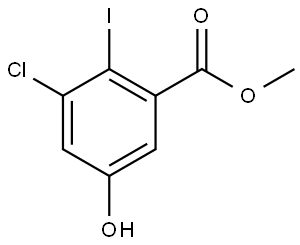 Methyl 3-chloro-5-hydroxy-2-iodobenzoate Structure