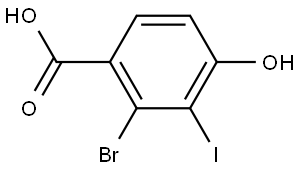 2-Bromo-4-hydroxy-3-iodobenzoic acid Structure