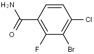 3-bromo-4-chloro-2-fluorobenzamide Structure