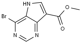 methyl 4-bromo-5H-pyrrolo[3,2-d]pyrimidine-7-carboxylate Structure