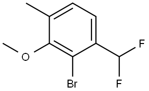 2-Bromo-1-(difluoromethyl)-3-methoxy-4-methylbenzene Structure