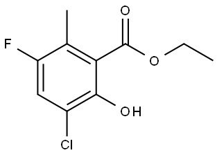 Ethyl 3-chloro-5-fluoro-2-hydroxy-6-methylbenzoate Structure