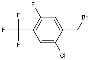 1-(Bromomethyl)-2-chloro-5-fluoro-4-(trifluoromethyl)benzene Structure