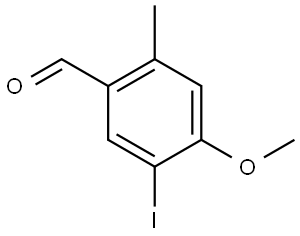 5-iodo-4-methoxy-2-methylbenzaldehyde Structure