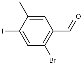 2-Bromo-4-iodo-5-methylbenzaldehyde Structure