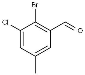 2-Bromo-3-chloro-5-methylbenzaldehyde Structure