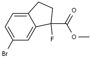 methyl 6-bromo-1-fluoro-2,3-dihydro-1H-indene-1-carboxylate Structure